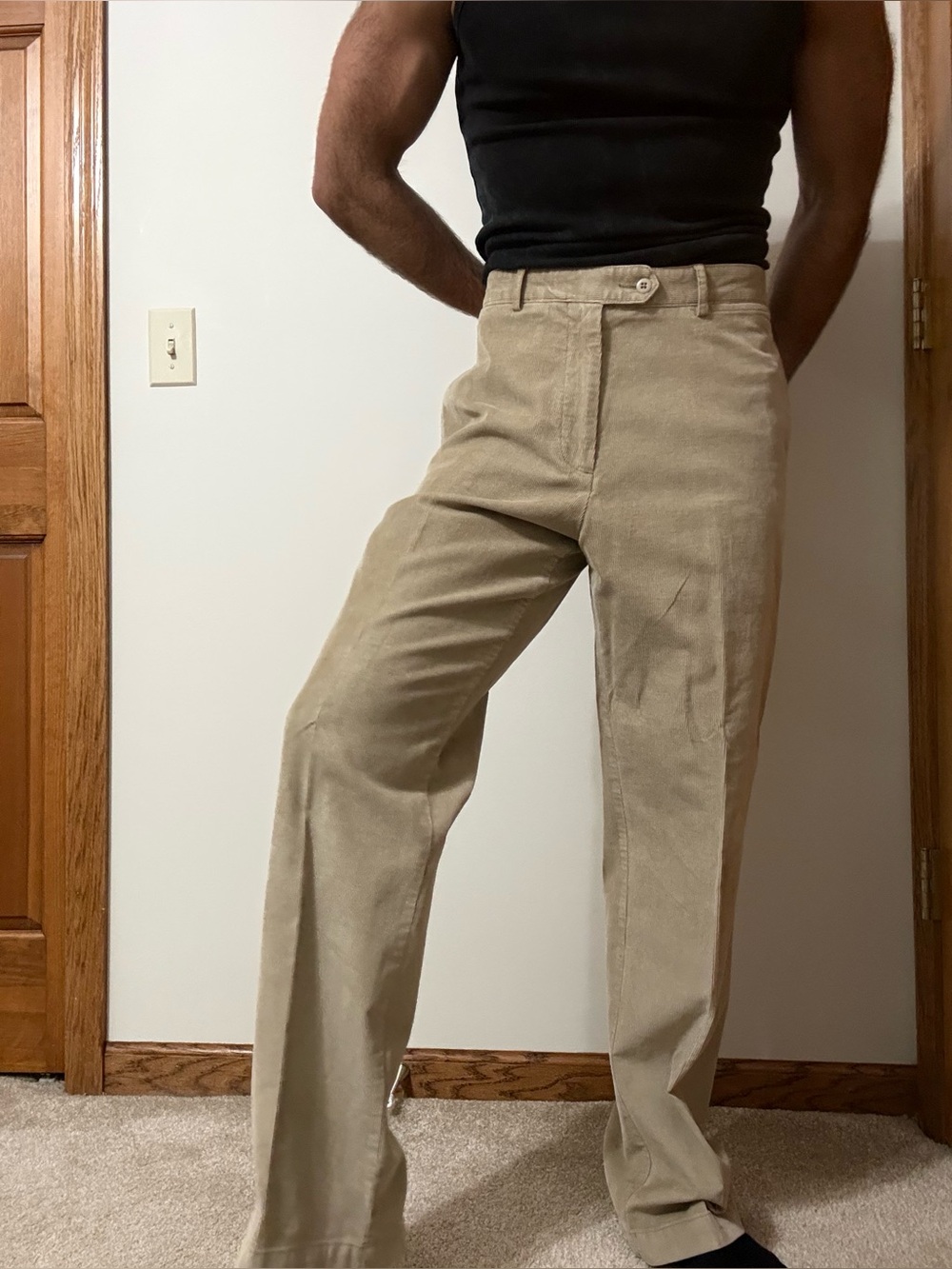 Cremieux tan corduroy trousers - 34x32